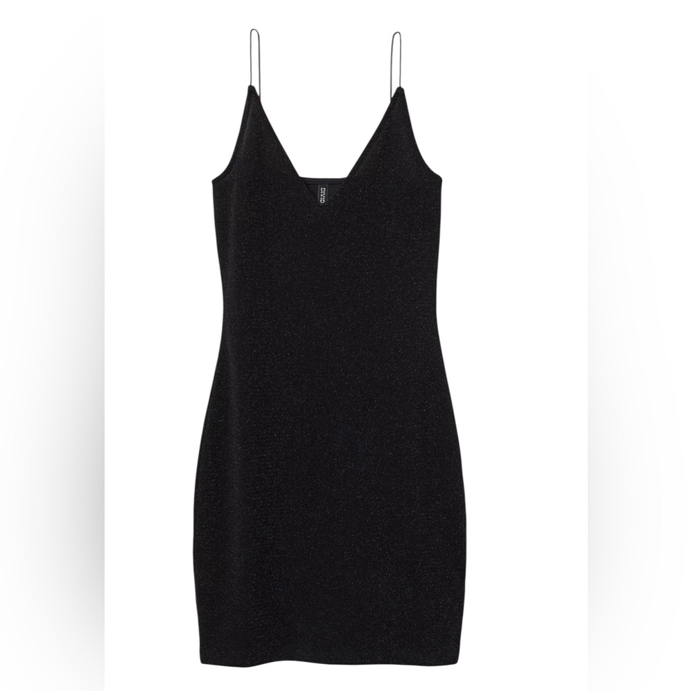 H&M Shimmering Black Bodycon Dress